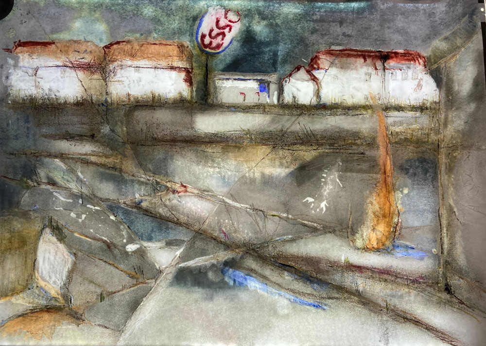 esso #1 hinterleuchtet